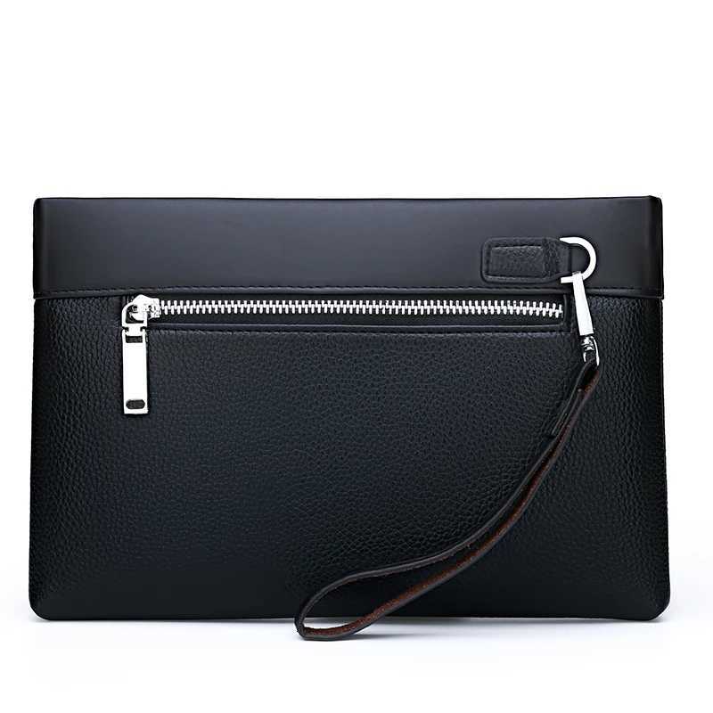 Fashion Business Style Mens Handbag Clutch Bag Soft PU Leather Male Waist Pack Bag Elegant Leisure Stylish Hand bag Men Pouch H251107