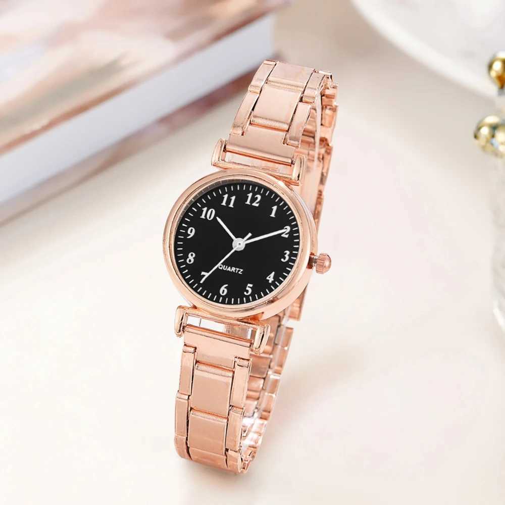 Fashion womens watch with small Arabic dial steel strap womens quartz watchT250408