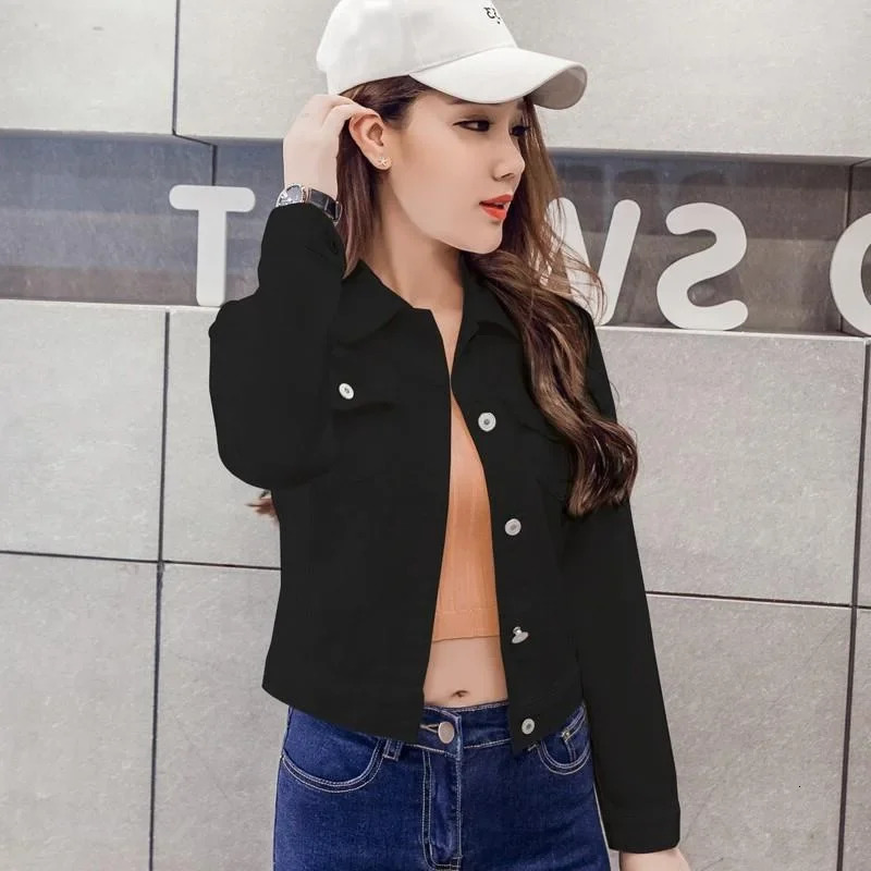 Womens Short Cowboy Jacket SpringAutumn Trend Top Clothing No AE Inventory Origin China 250407