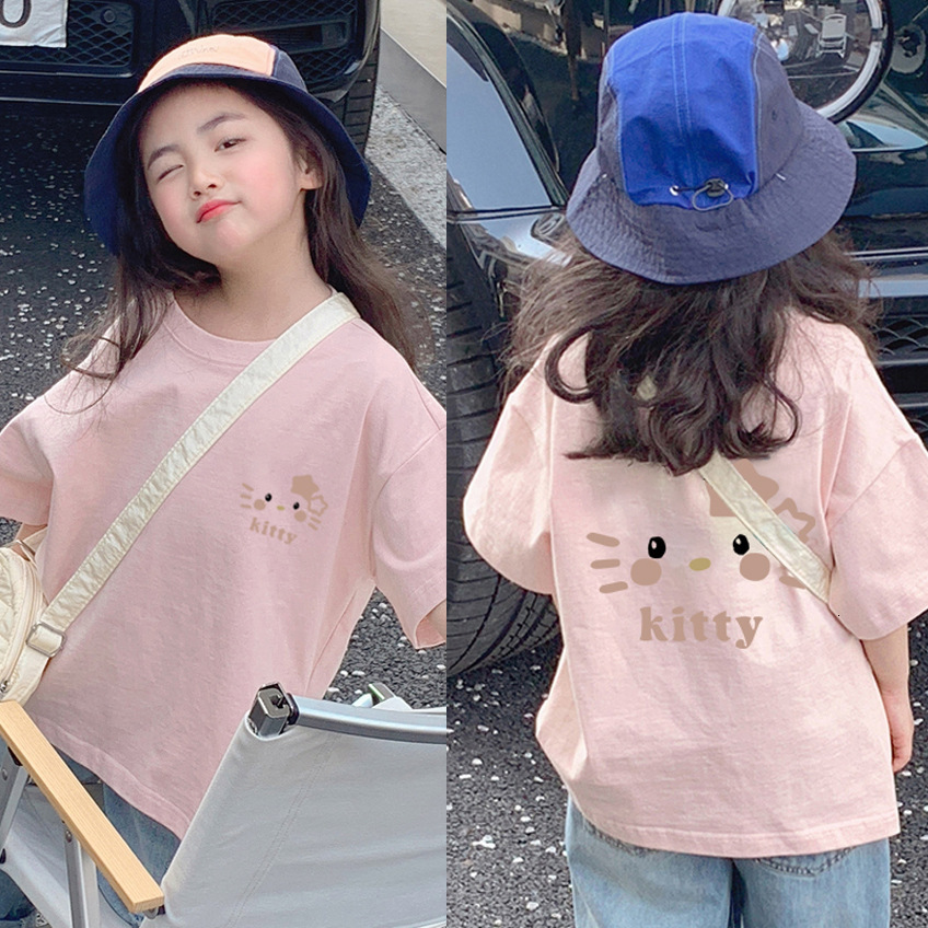 Ddmyshoesvip Korean Version Girls Short T Shirt Summer New Style Children S Baby Loose Casual Cartoon Half Sleeved Fashionable Kindergarten Top