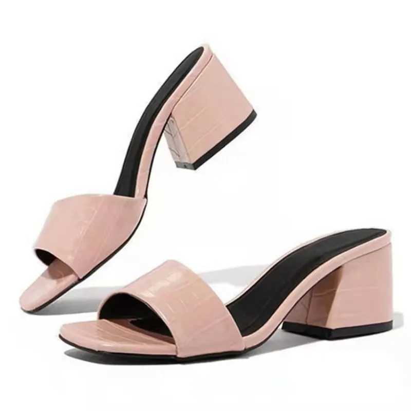 Summer slippers womens Fi shoes womens black large sandals luxury high heels Zapatos De MujerXJ250407