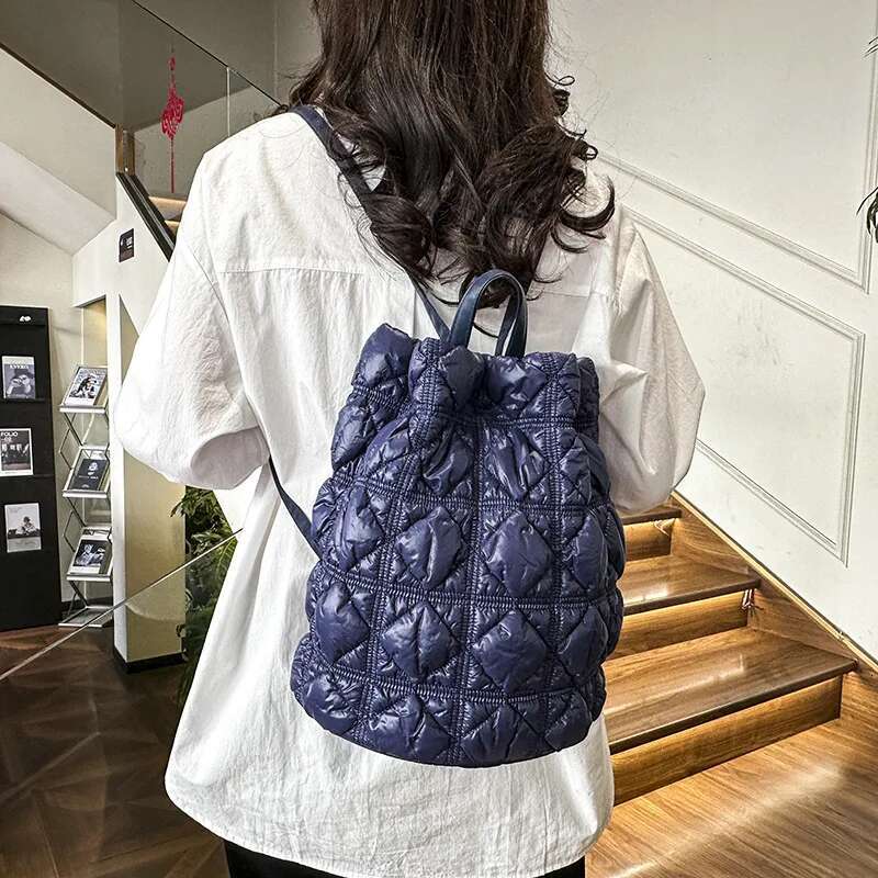 2025 Korean Designer Cloud Women's Quilted Shoulder Purse Backpack Minimalist Y2k Style Multi Functional Bag For Daily