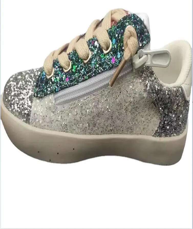 Xiaobai 2025 Four Seasons New Youth Boys Colorful Glitter Sports Single Casual Board Shoes Designer Trendy Casual Shoes1