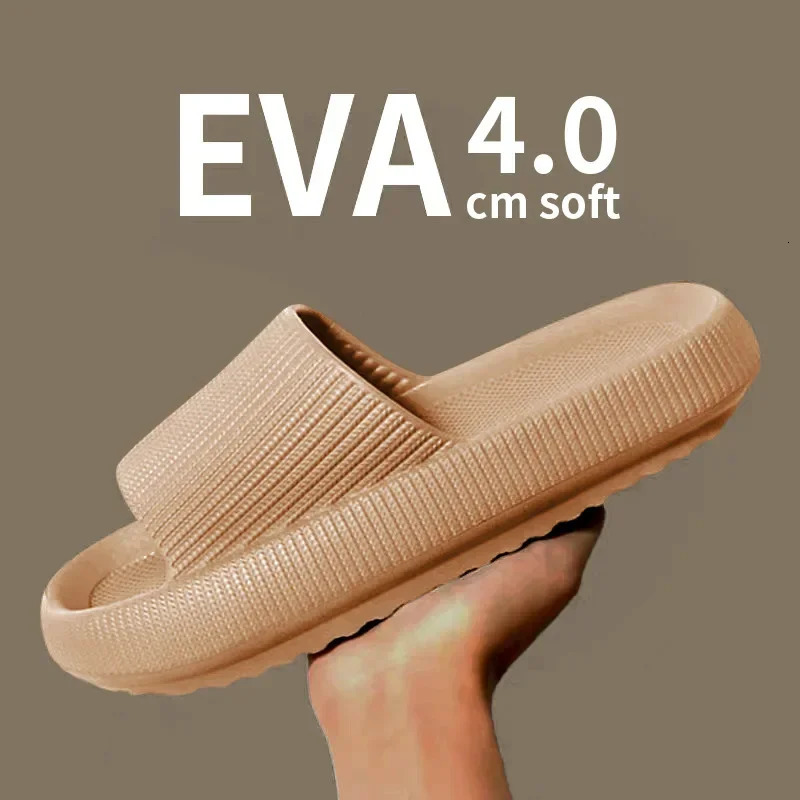 Slippers Men Women Wear Thick-soled Non-slip Summer Quarters Bathroom Shower Eva Sandals 250408