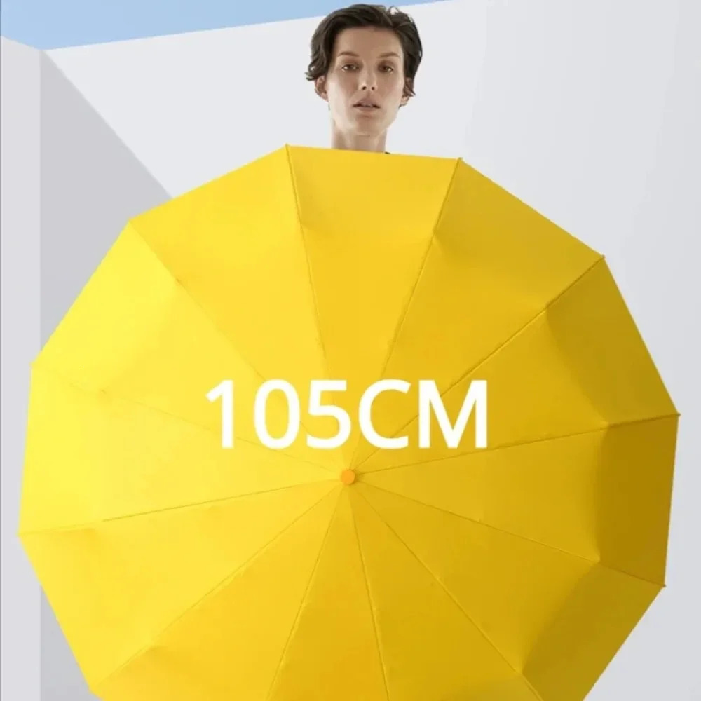 72 bone windproof automatic umbrella reinforced with UV protection dualuse folding durable raincoat 250408