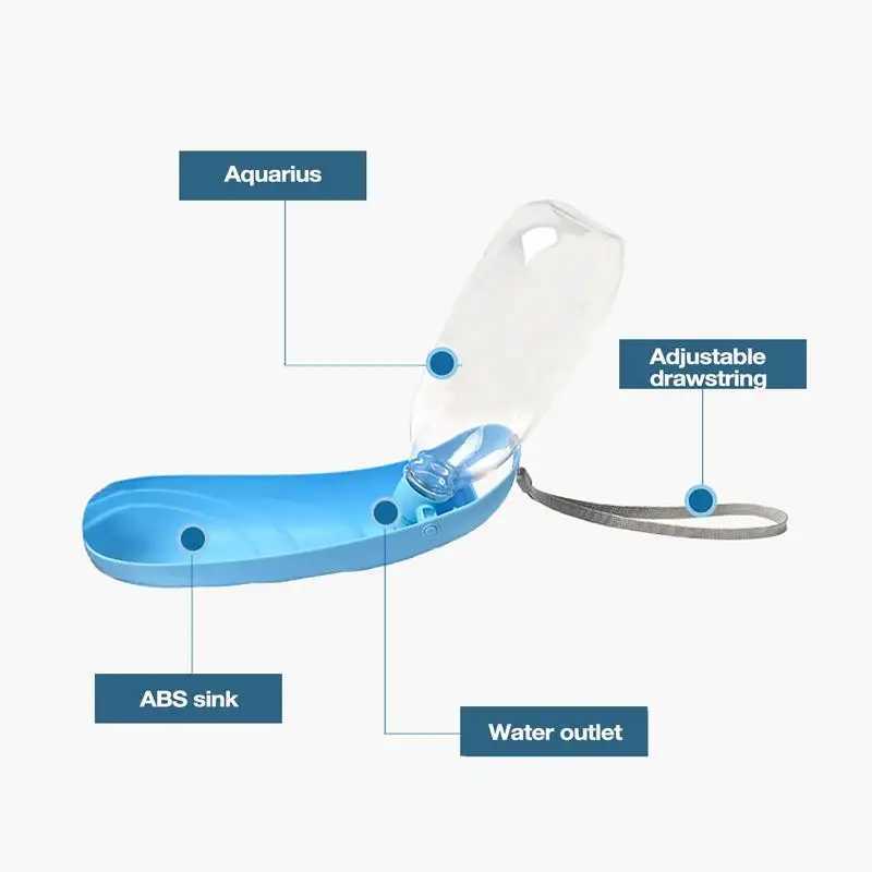 free shipping Foldable pet water bottle bowl suitable for large dogs BPA outdoor cup dog gift portable beverage dispenser dropper singing Y250407