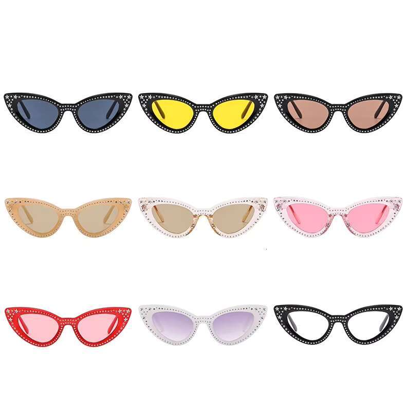 Aodun Vintage Style Five Pointed Star Dia Cat Eye Sunglasses