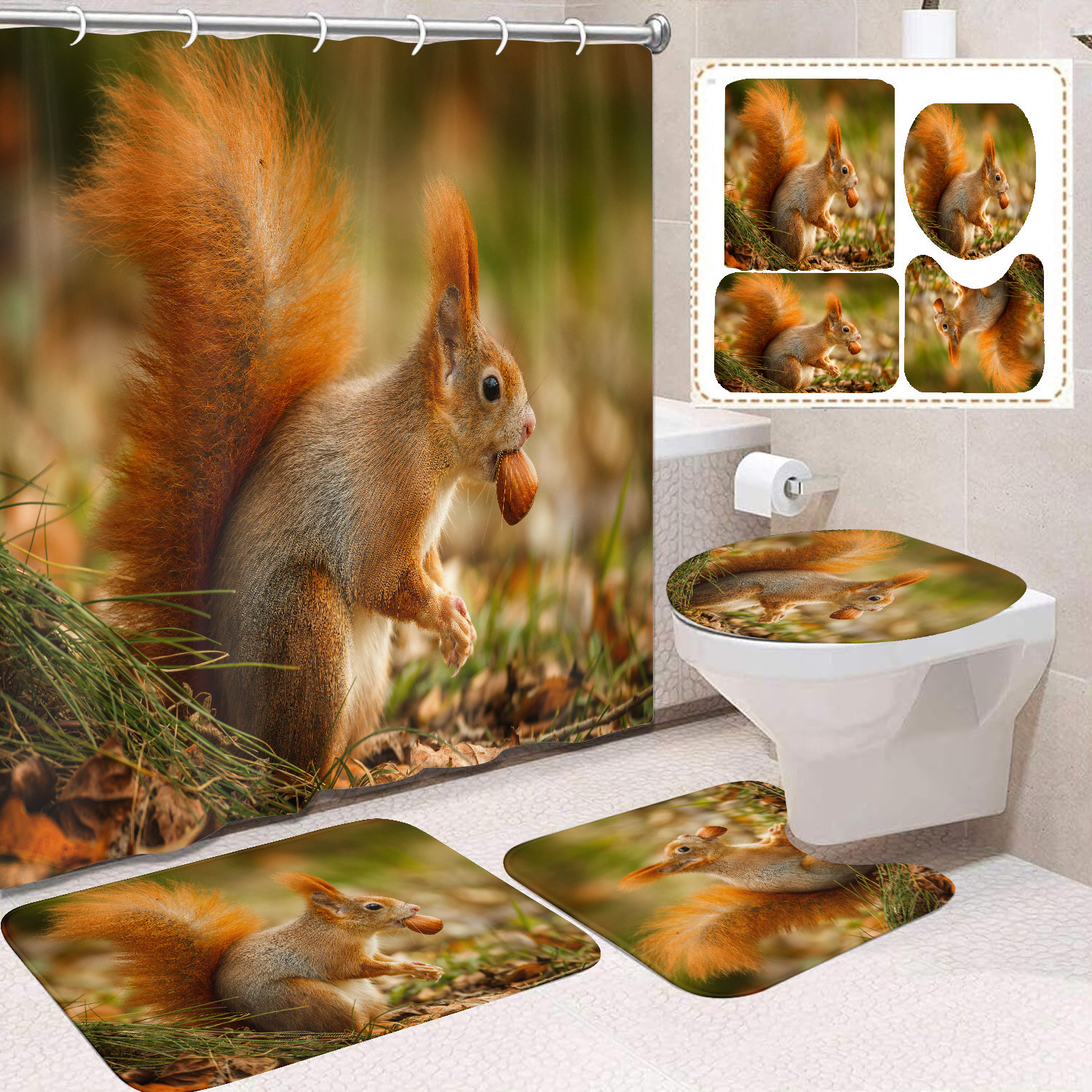 YL-37667 Factory direct sales watercolor daisy bathroom shower curtain/toilet partition curtain/no-drill curtain/shower curtain