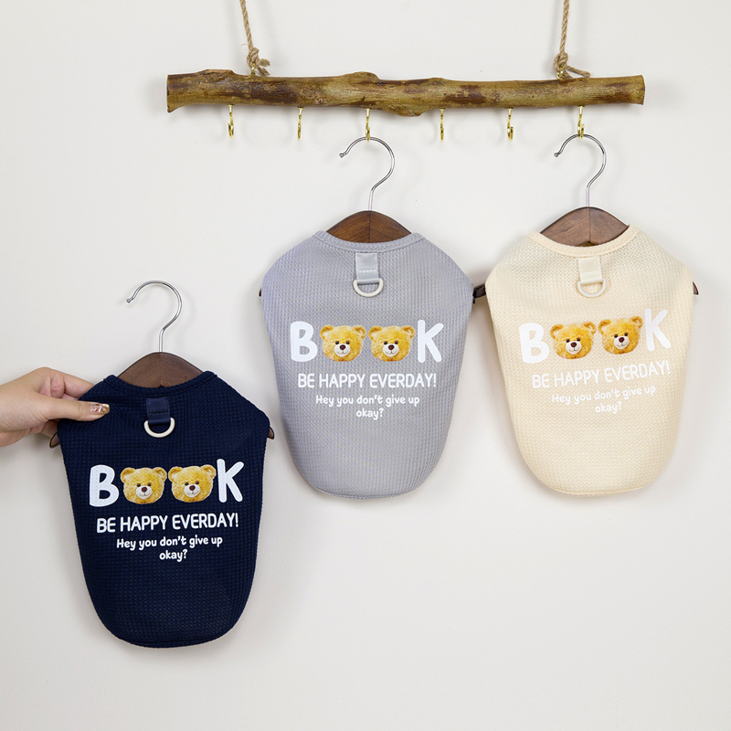 Dog Shirts Pet Clothes Letter Printed T-shirt, 3pcs Puppy Vest T-Shirt Sleeveless Costumes, Doggy Soft and Breathable Apparel Outfits for Small Medium