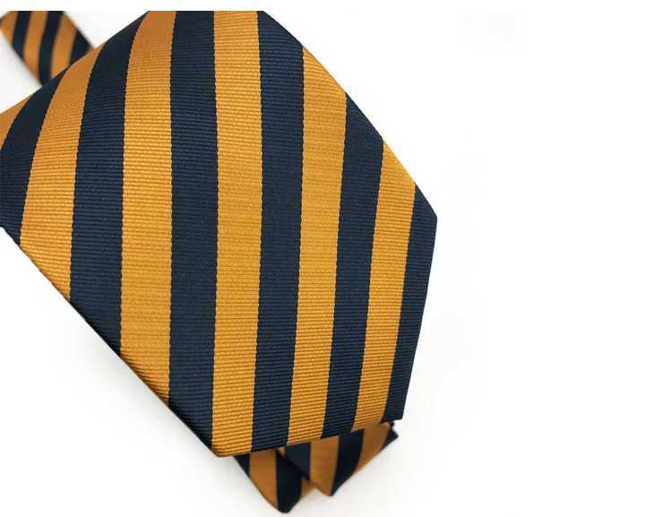 Wholes 8CM Mens Necktie Classic Ties For Man Wedding Business Party Polter Stripes Striped Jacquard Ascot Accessories X250407