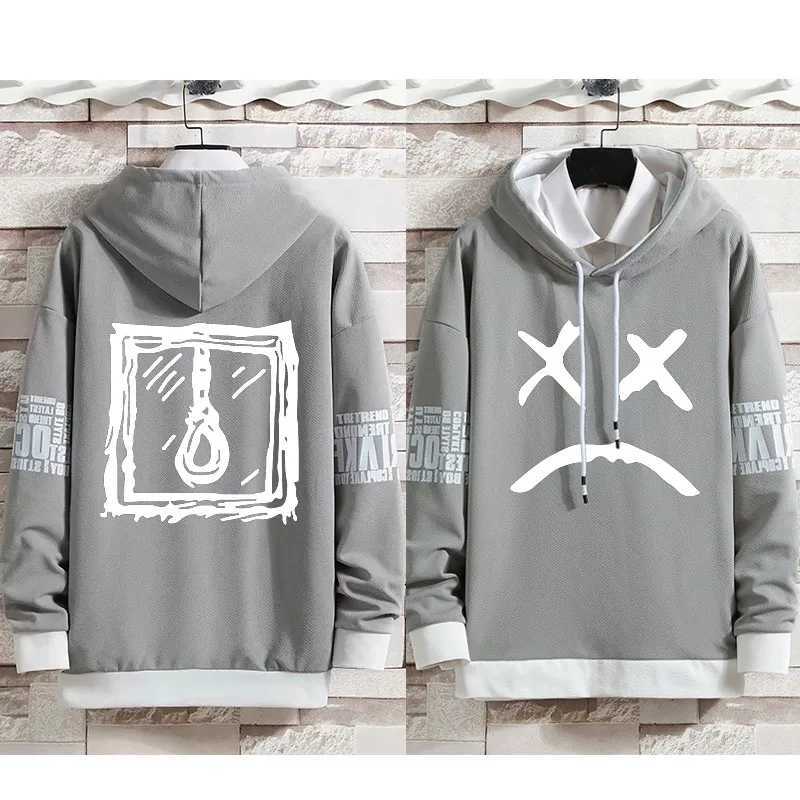 Autumn new mens hooded sweatshirt hand-painted printed pattern mens sweatshirt Ins W250408
