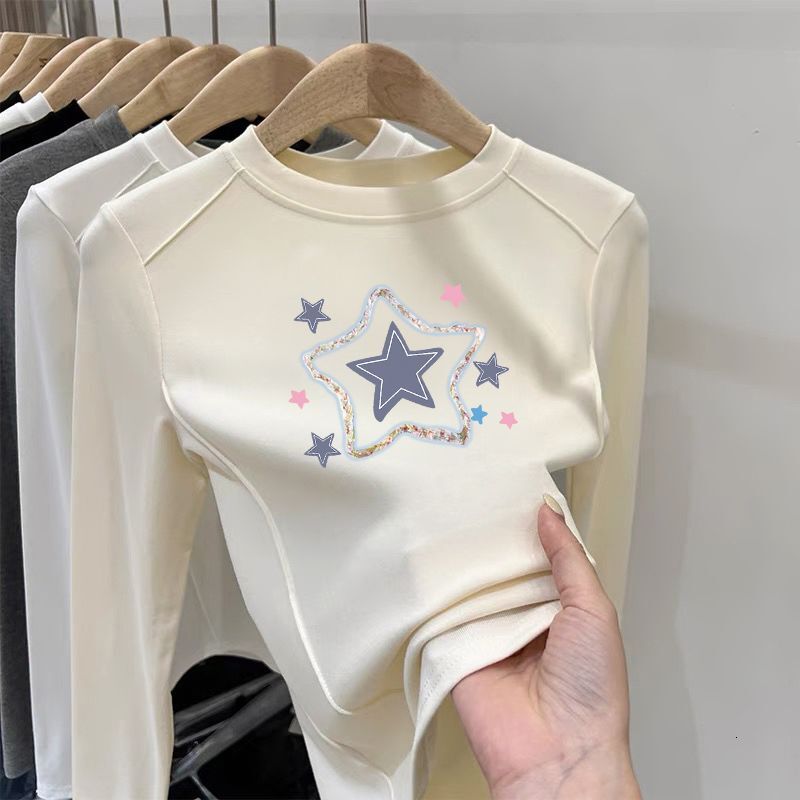 Ddmyshoesvip Girls Long Sleeved German Velvet Base Shirt New Cartoon T Shirt Short Style Medium And Large Children S Western Style Warm Top