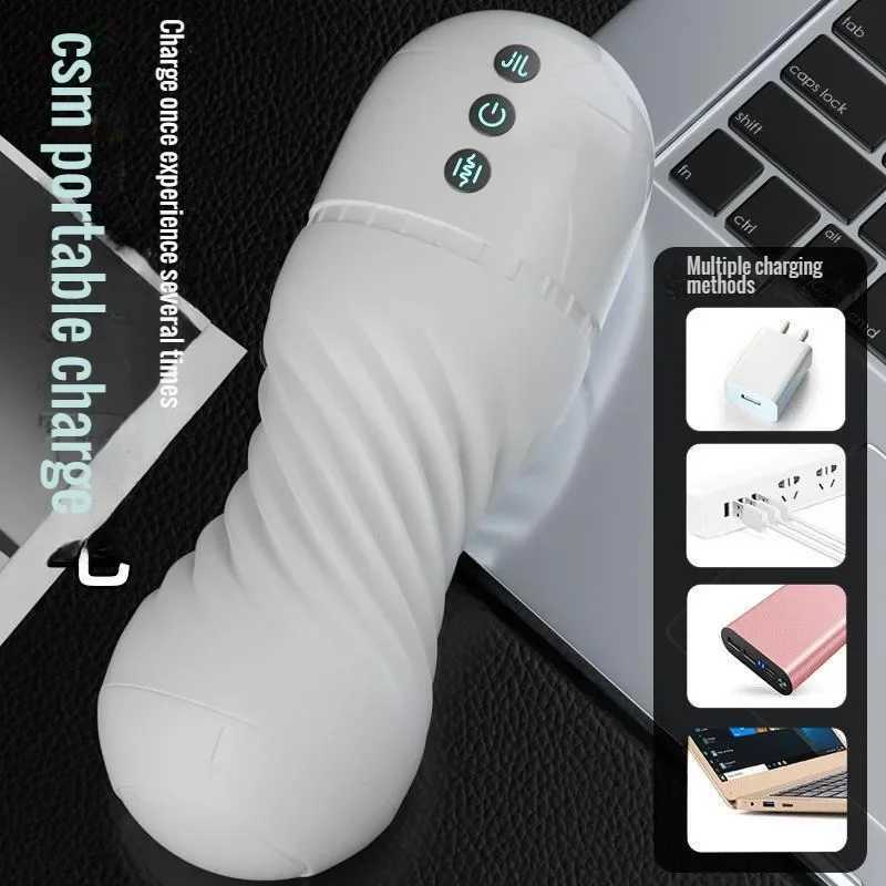 Strap on Blowjob Sex Mane Real Oral Vagina Masturbation Cup for Men Pocket Pussy Vibrating Toy Automatic Male MasturbatorW250408