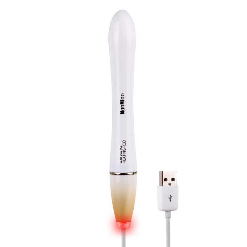 USB vaginal heating rod heater quickly heats up to 37.5 degrees for sex dolls silicone vagina male masturbation cat sex toysXJ250408