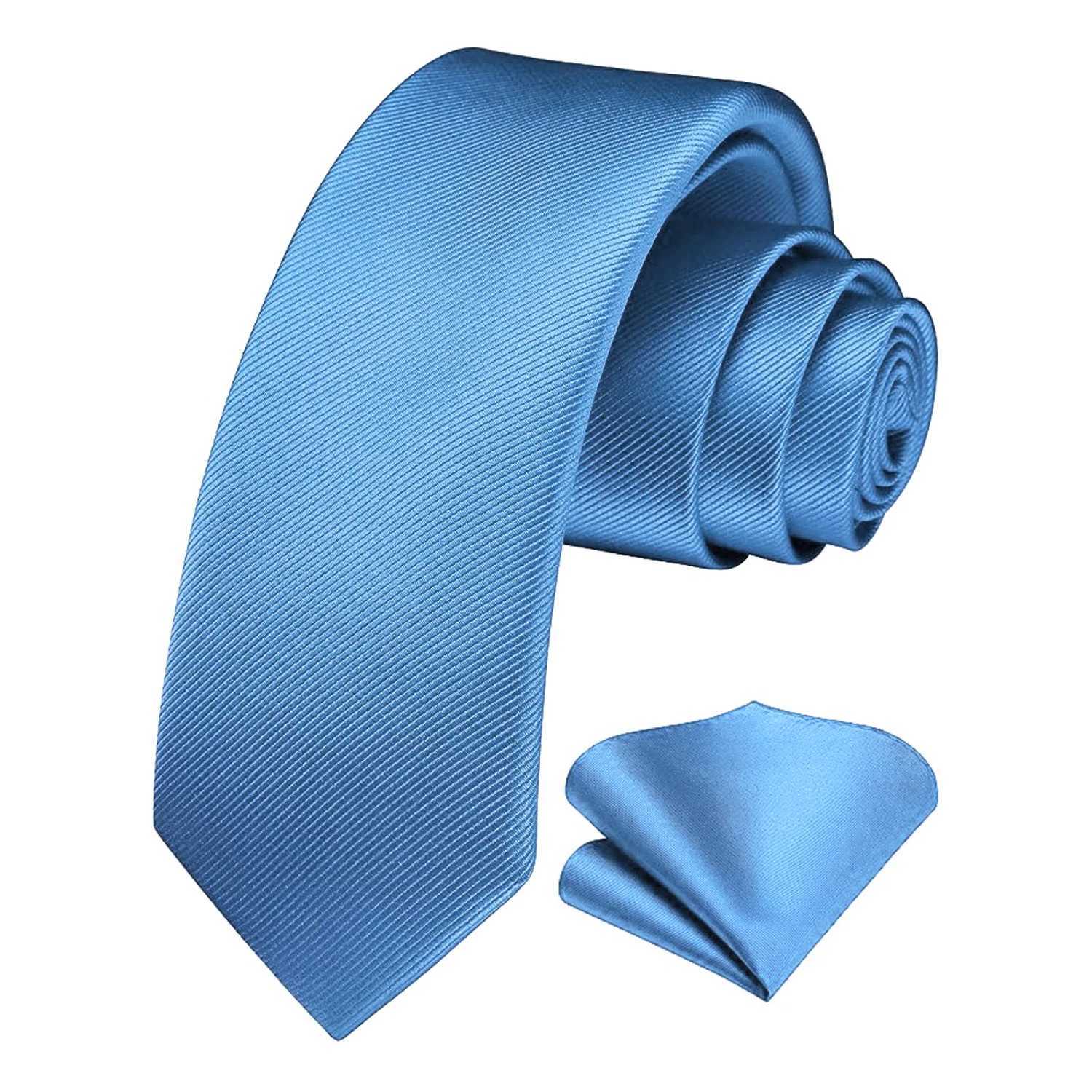 JEMYGINS Mens tie Slim Solid Color 6cm Silk necktie Pocket Square Cbo Set Suitable For Mens Birthday Gifts Weddings Business X250407