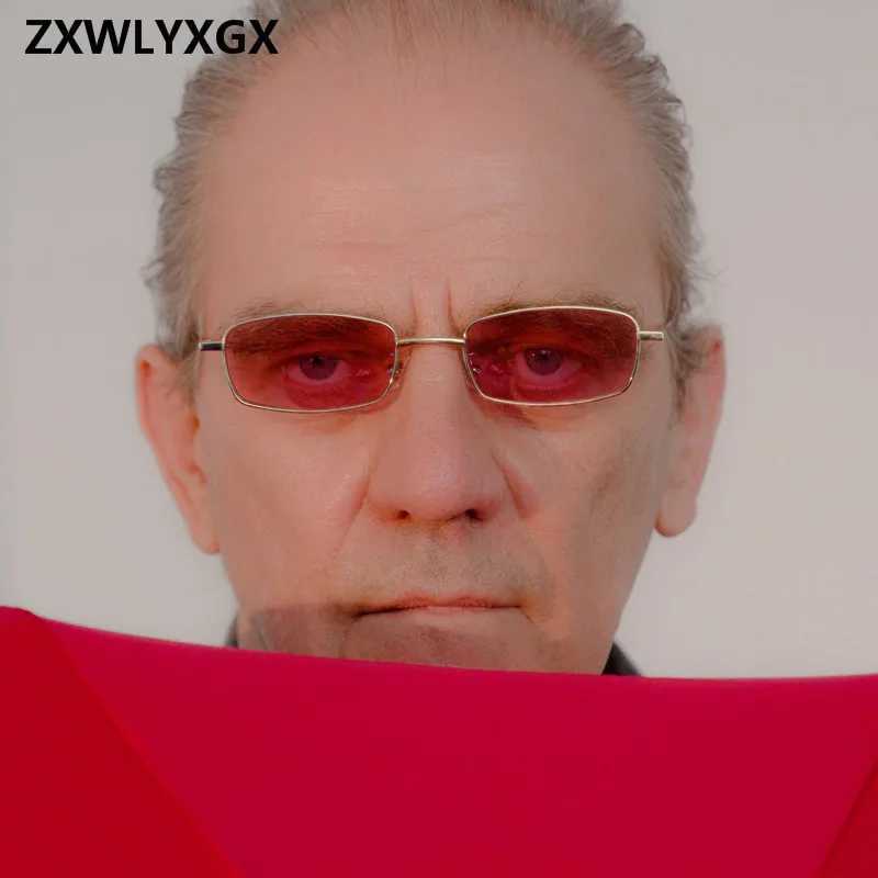 ZXWLYXG 2025 New Small Rectangular Sunglasses Womens Retro Brand Designer Red Sunglasses Womens Neutral Edition W250408