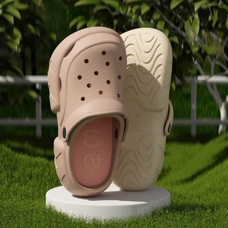 Thick soled 7.0cm EVA sandals womens hole sandals womens 2023 new two beach garden shoes sliderXJ250407