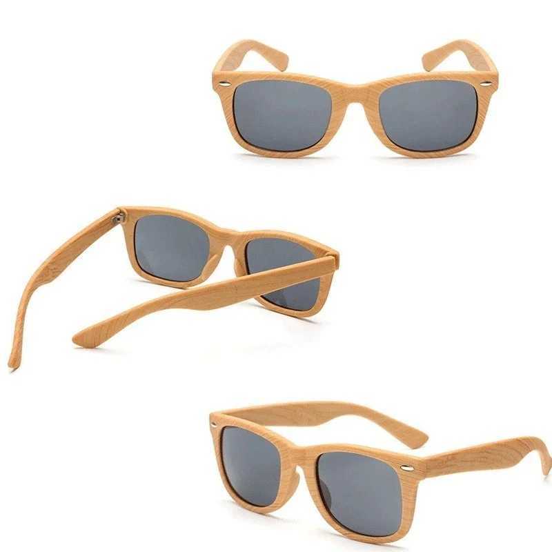 Bamboo Color Men Women Retro Vintage Fashion Summer Glasses Wood Grain Sunglasses Z250408