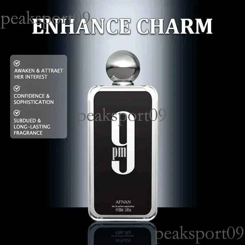 100ml/ 3.4oz 9PM Original Mens Afnan Light Long Lasting Fragrance Womens Perfume Charming Charm Giftxj241101
