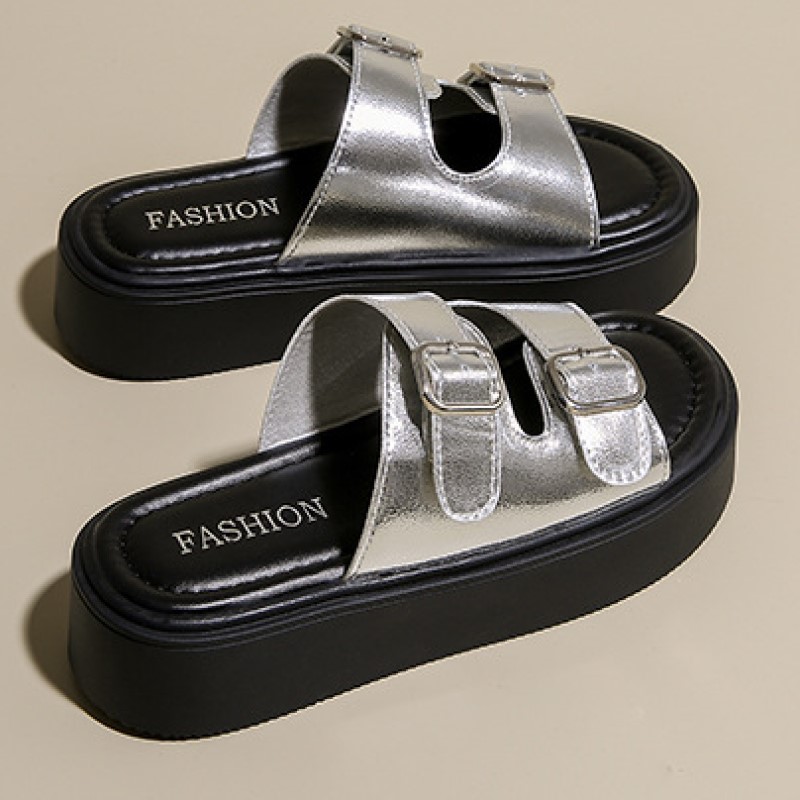 Designer Slipper Thick soled sandals free Shipping One word slippers Wearing casual sandal outside Beach beach sandals hot
