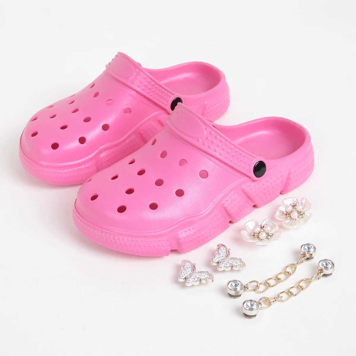 Womens floral and Rhine decorations soft bottomed platform leisure garden slide summer N-Slip beachXJ250407