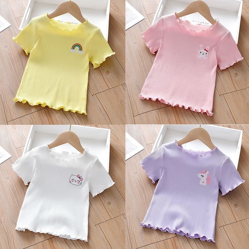 Ddmyshoesvip New Embroidered Children S Short Sleeved T Shirt Summer Dress With Mushroom Edge Bottom Shirt Cute Stylish Top For Little Girls And Babie