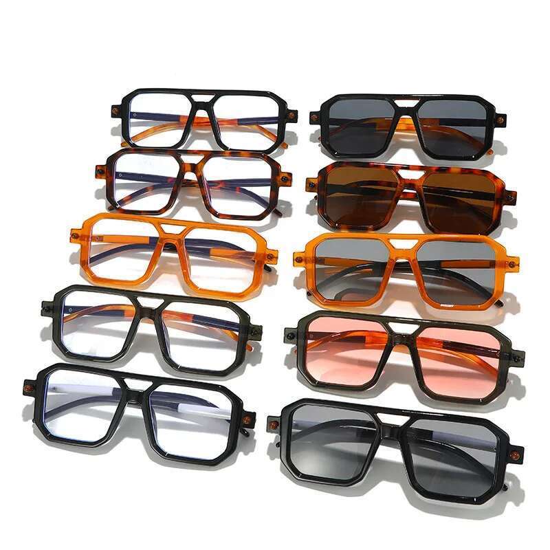 New Large Frame Square Sunglasses Women's Brand Designer Fashion Sun Glasses Men's Outdoor Driving Eyewear UV400 Oculos De Sol