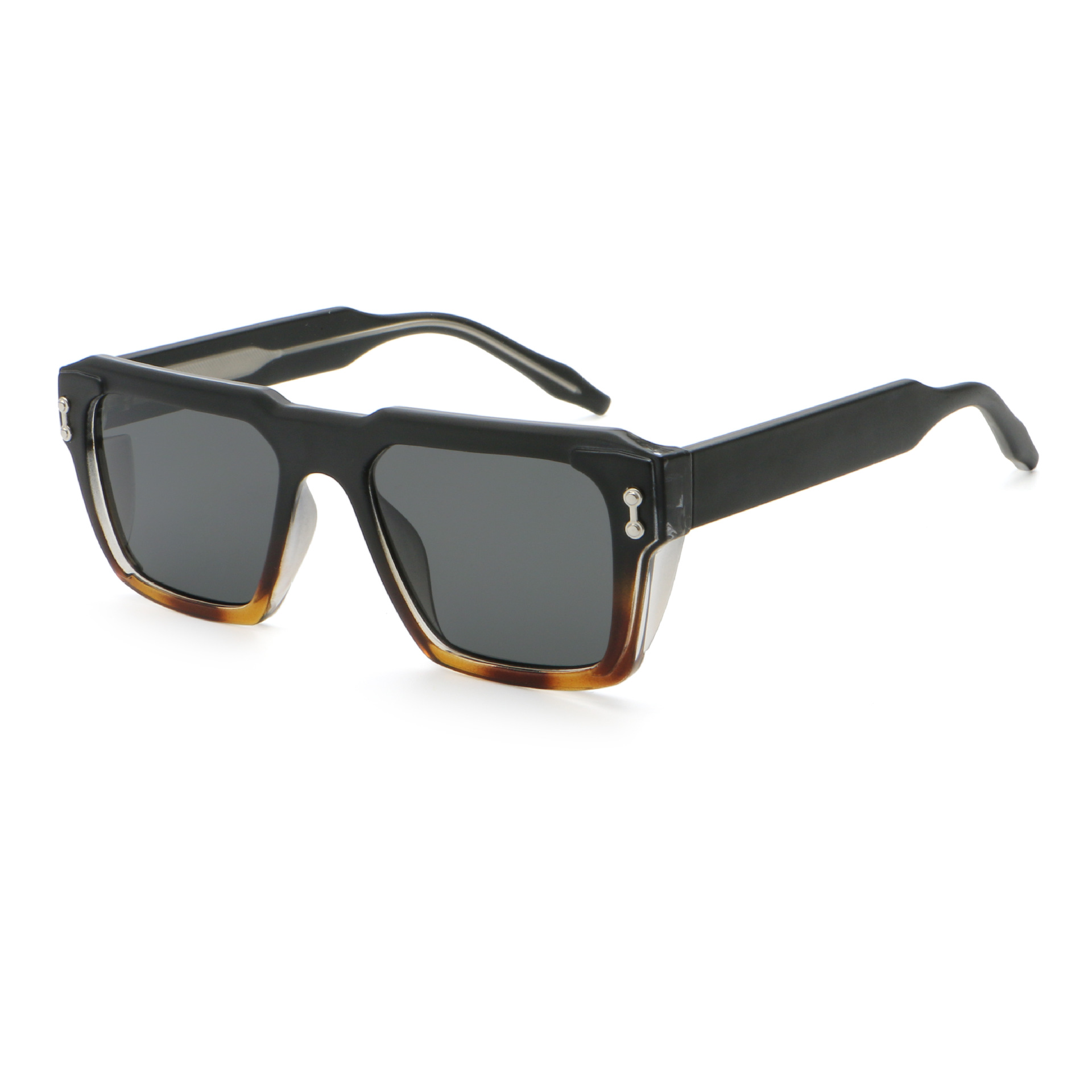 2025 Hot selling square frame sunglasses fashion rice nail imitation plate sun protection for men and women senior sense sunglasses UV400 protection