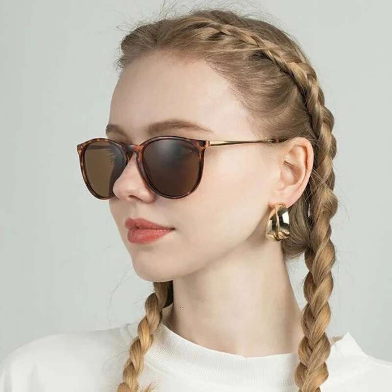 Popular Metal Frame Vintage Women Men Round Sun Eye Glasses for Male Female Reflective Film Sunglasses