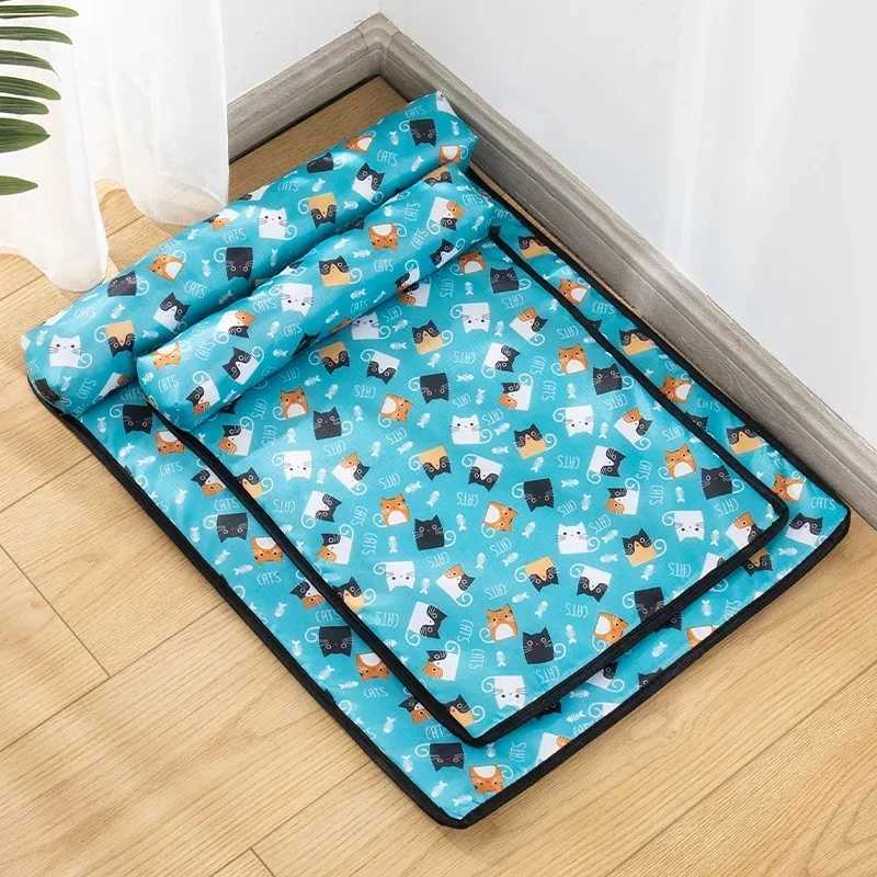 Pet cooling pad cat bed dog house pad summer dog pad cat ice silk cooling blanket pad Y250407
