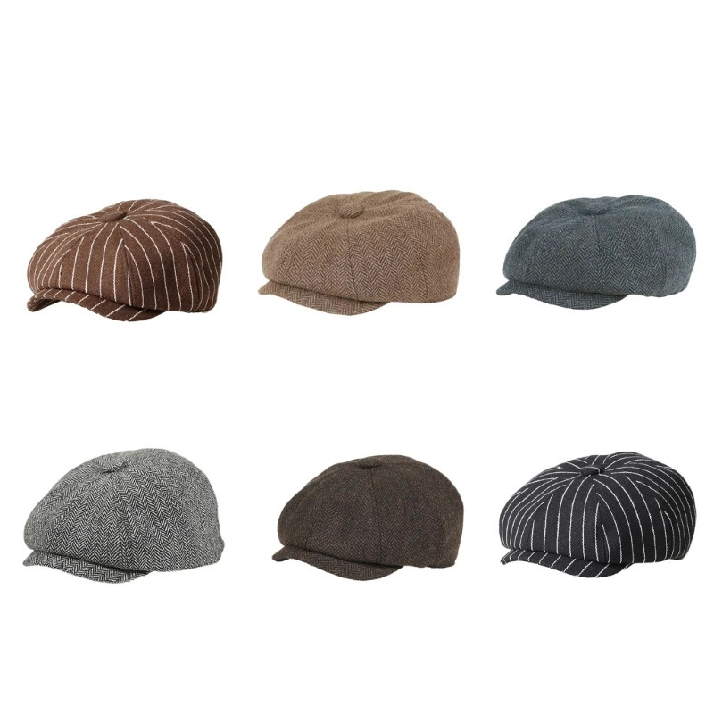 Vintage Duckbill Hat for Kid Retro Paperboys Fashionable Hat for Student 250408