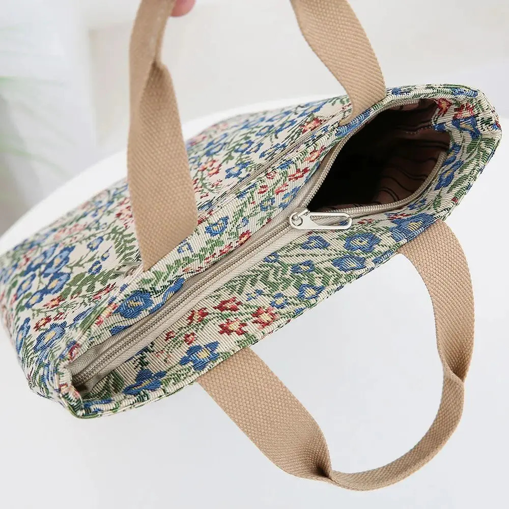 Knitted Jacquard Fabric Large Capacity Handbag Bucket style Portable Storage Bag Outward Mothers Daily Clothing 250401