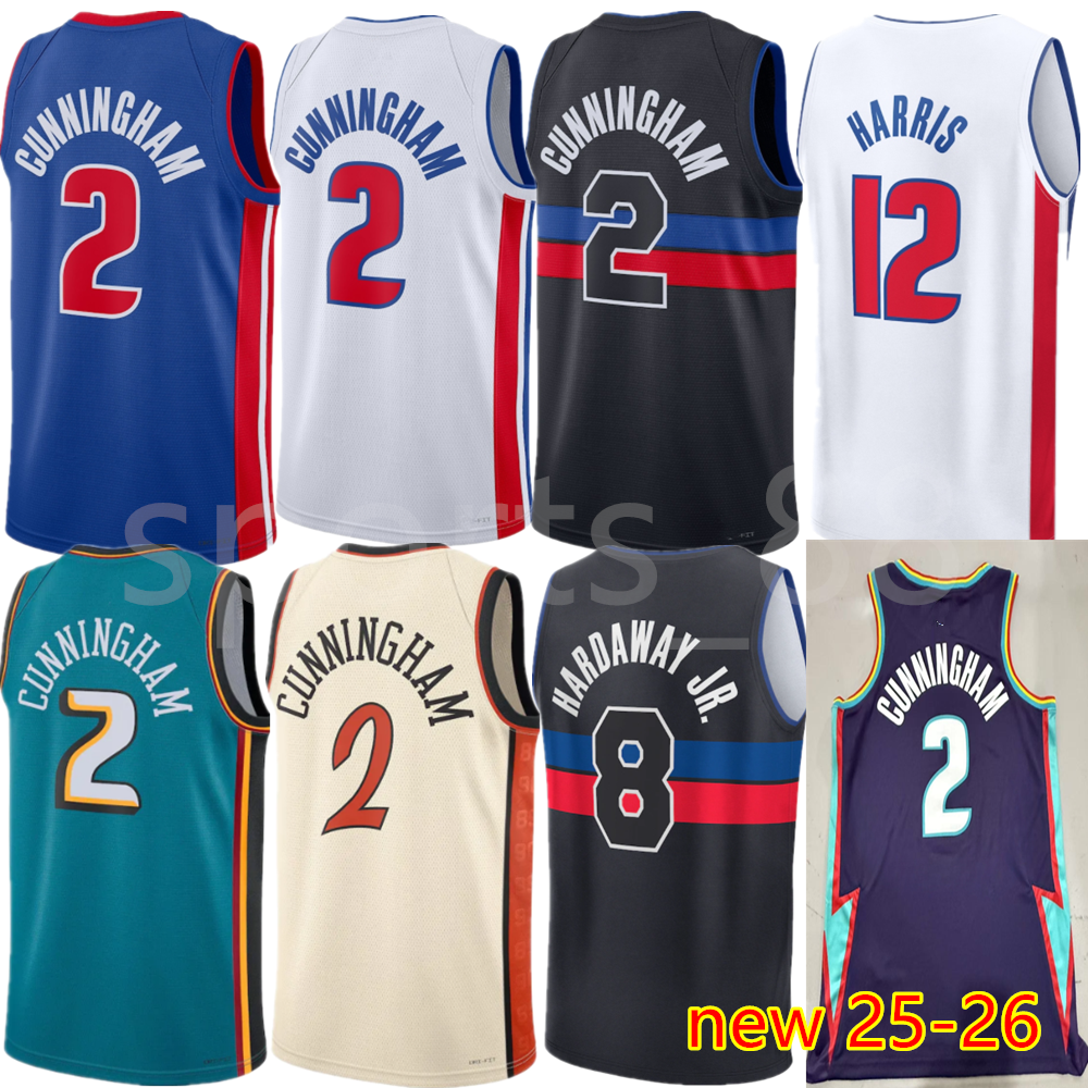 Cade Cunningham Basketball Jerseys Piston Jaden Ivey Jalen Duren Ausar Thompson Ronald Holland Tobias Harris Isaiah Stewart Caris LeVert City Jersey Custom