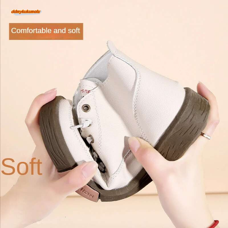Casual Genuine Leather with Soft Sole Women, Sports Walking Tracks Girl and Student, Flat Acts for Running, Fashionable Marton Boots #ddmykukumalu