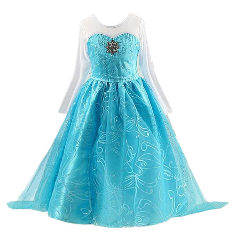 Disney Elsa costume girl 2023 white glitter carnival party childrens costume Halloween role-playing snow queen Elsa princess dress X250408