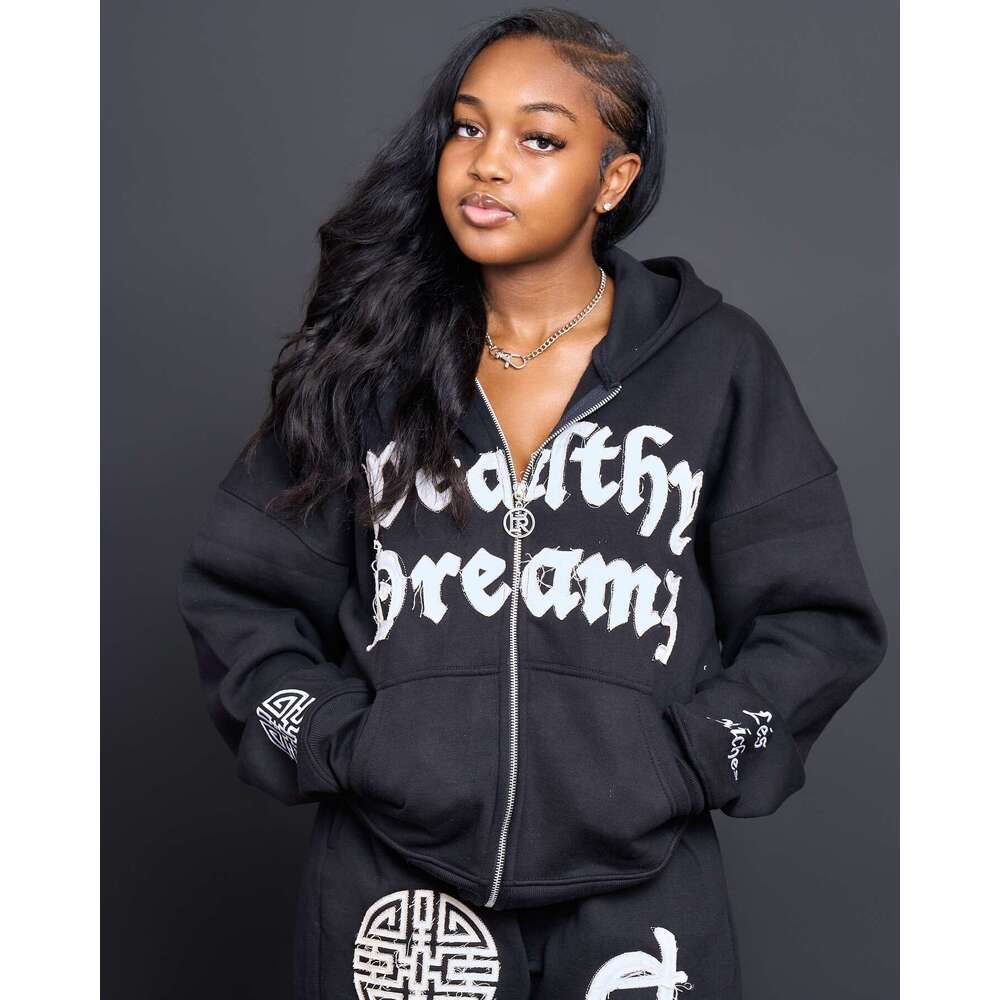 Y2 Men's and Women's Spring Loose Leisure Patchwork Embroidered Three Dimensional Pattern Fashion Street Set