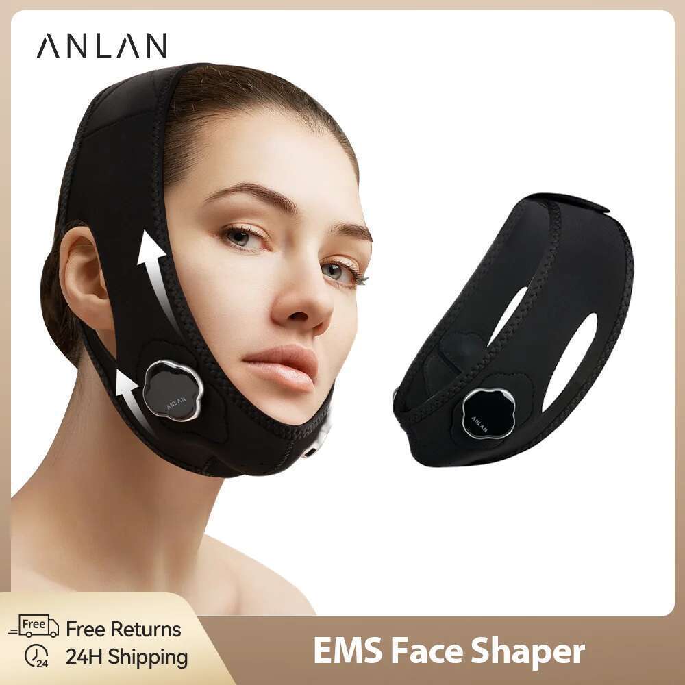 ANLAN Facial Lifting Mask Reduce Double Chin Electric Cheek Lift Up Belt Shape EMS Face Slimming Massager