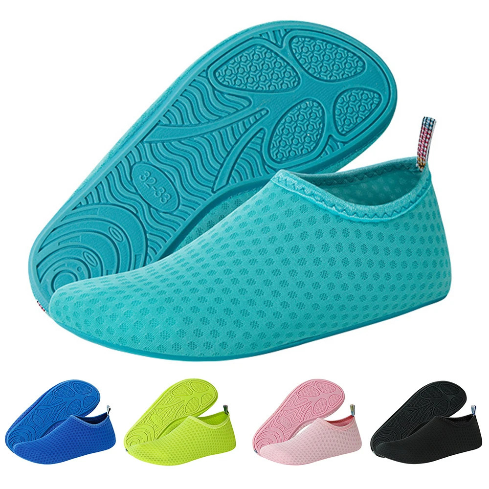Water Shoes Rubber Sole Mesh Hole Quick Dry Diving Shoes Unisex Beach Swimming Diving Socks Non-Slip Seaside Surfing Adult Kids 250408