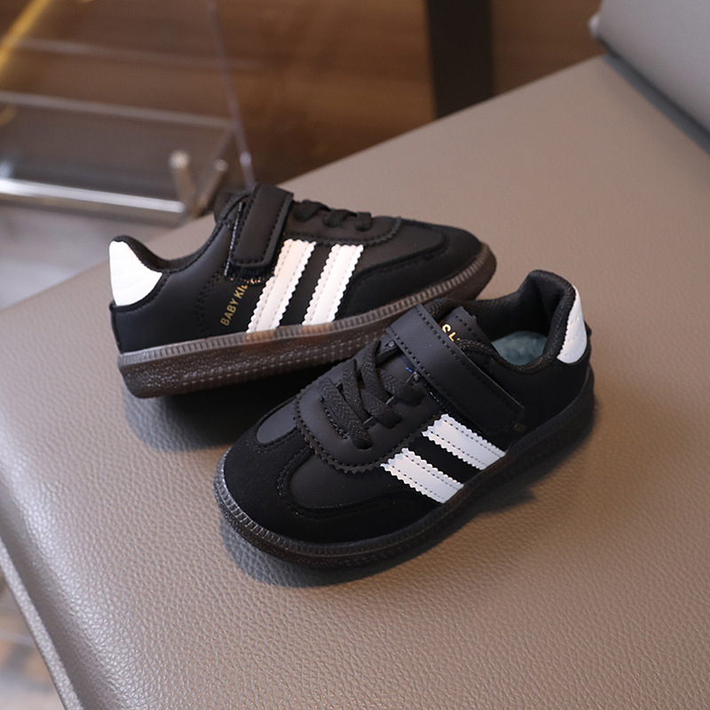 2025 Toddlers Casual Sneakers New Black Soft Bottom Girls Boys Training Shoes Walkfashion Spring Summer Fashion Kids Baby Casual Shoes Size 21 - 30 W0