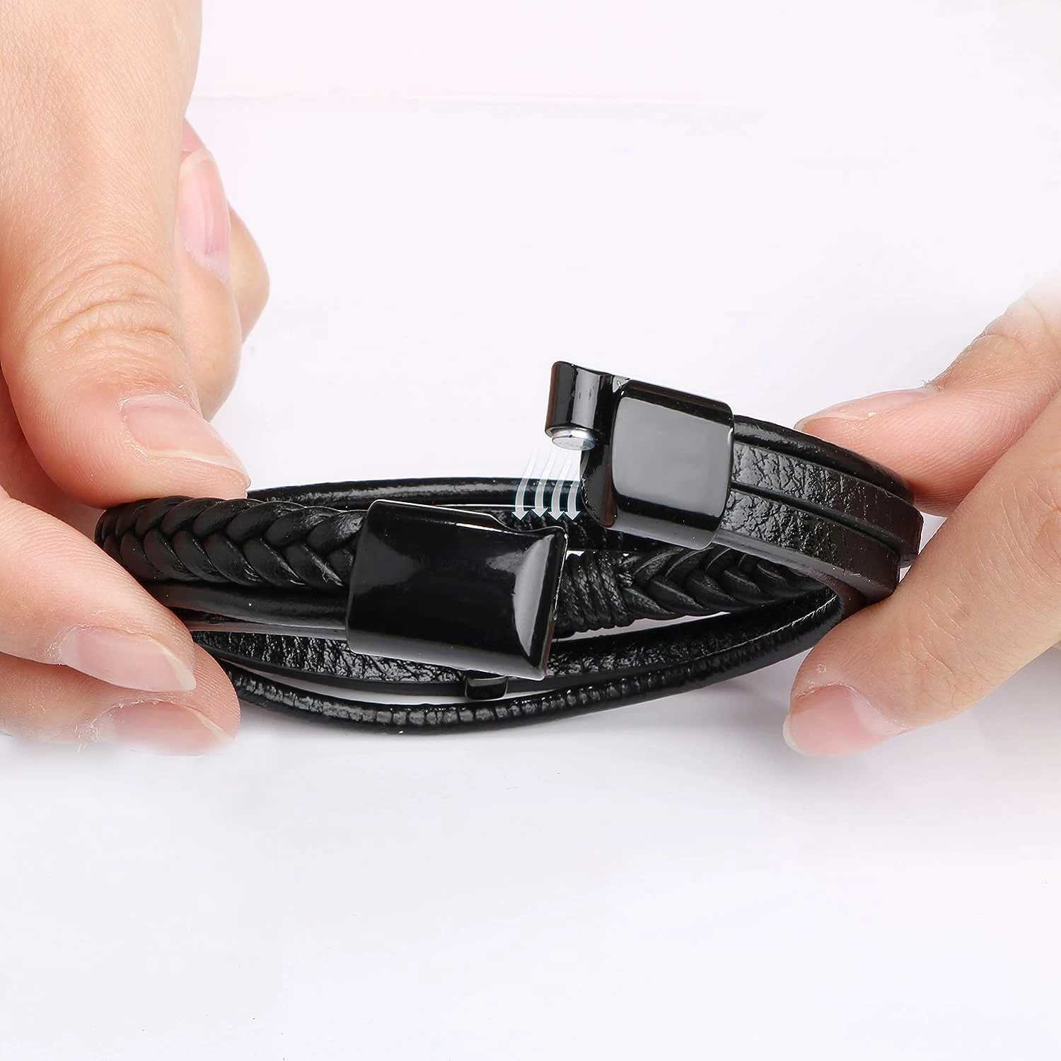 Vntines Day Gifts for Him Birtay Gifts for Man To My Man Gift Bracelets for Man Leather Bracelets for Boyfriend HusbandC250408