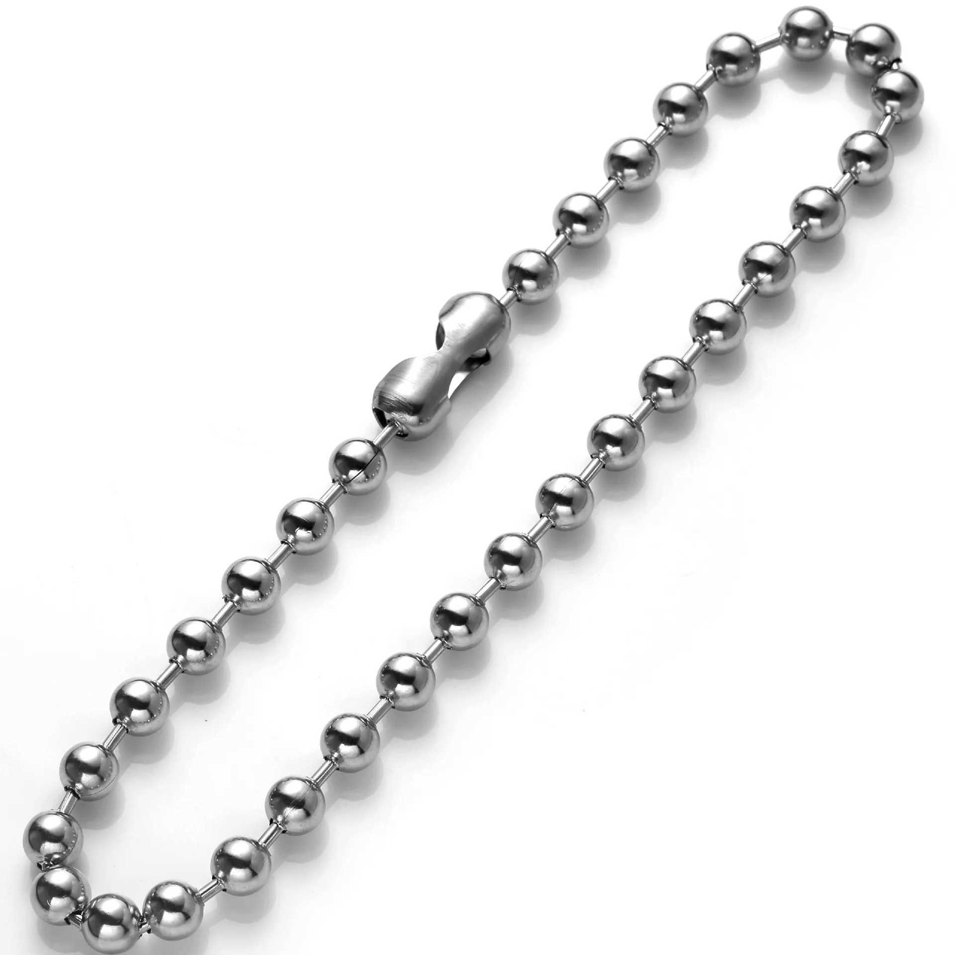 8mm/10mm/12mm Punk Cool Stainless Steel Ball Chain Necklace Choker Jewelry for Women or Men 7inch-40inchC250407