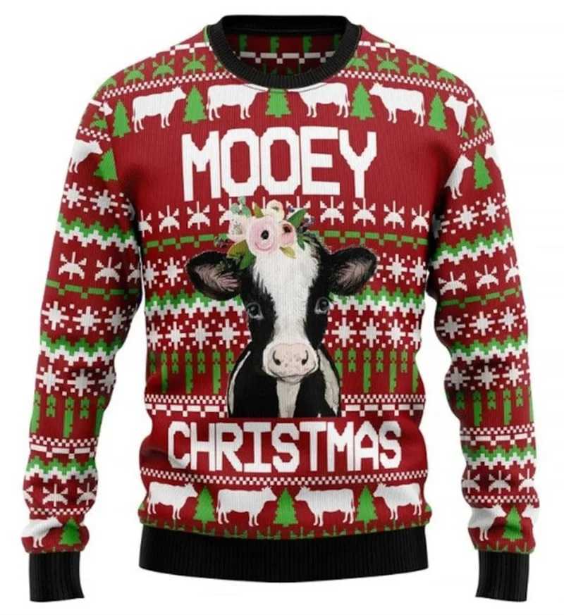 2025 Happy Christmas Sweatshirts Mens Ugly Christmas Sweater Funny New Printed Sweaters Womens Ugly Sweaters Christmas Jumpers Unisex S251110