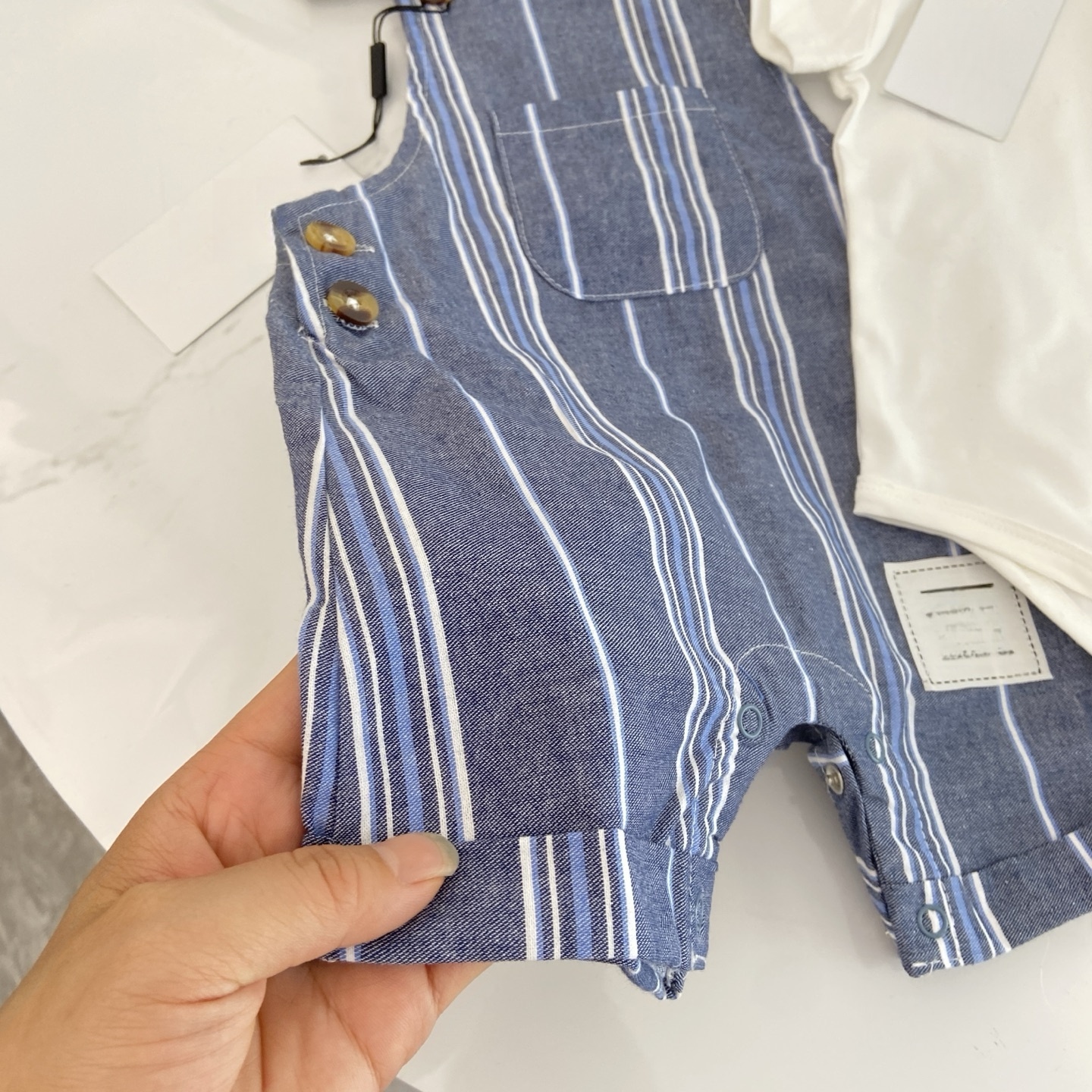 Baby kids summer clothing sets British style toddlers polo lapel short sleeve romper with Newborn cotton outfits S3552