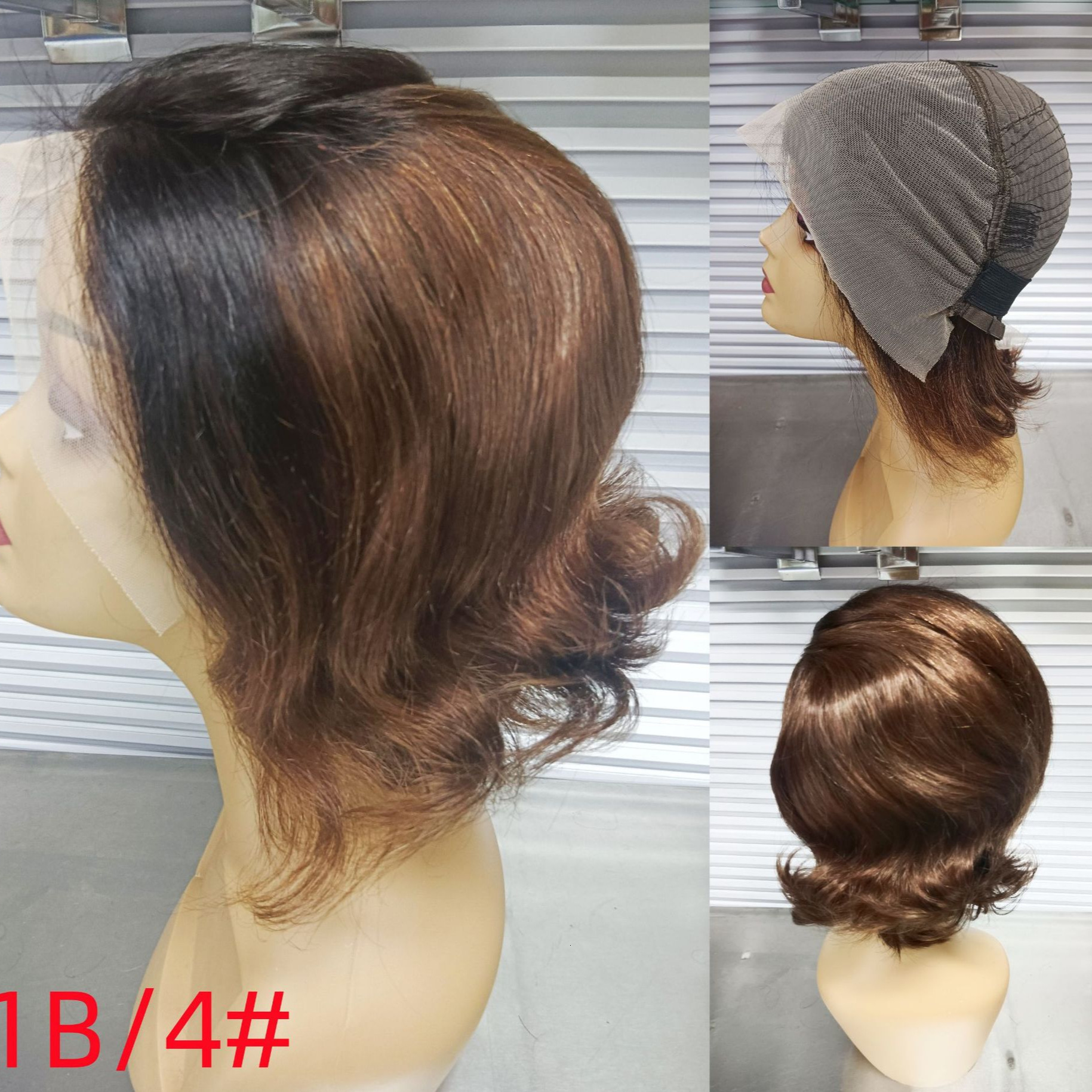 12A E Wave Bob 13*4Frontal Lace Brazilian Human Hair 200