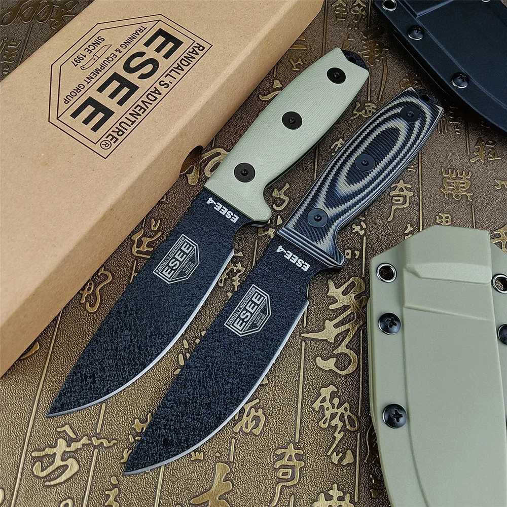 ESEE-4 Multifunctional Outdoor Camping Hunting Fixed Knife with Kydex Sheath G10 Handles S35VN Wild Survival Knife EDC Tools Z250408
