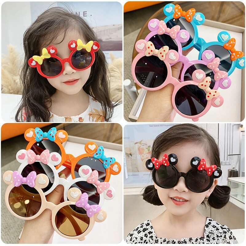 New Children Cute Cartoon UV400 Boys Girls Colors Outdoor Kids Sun Protection Sunglasses Baby Sport Shades Glasses