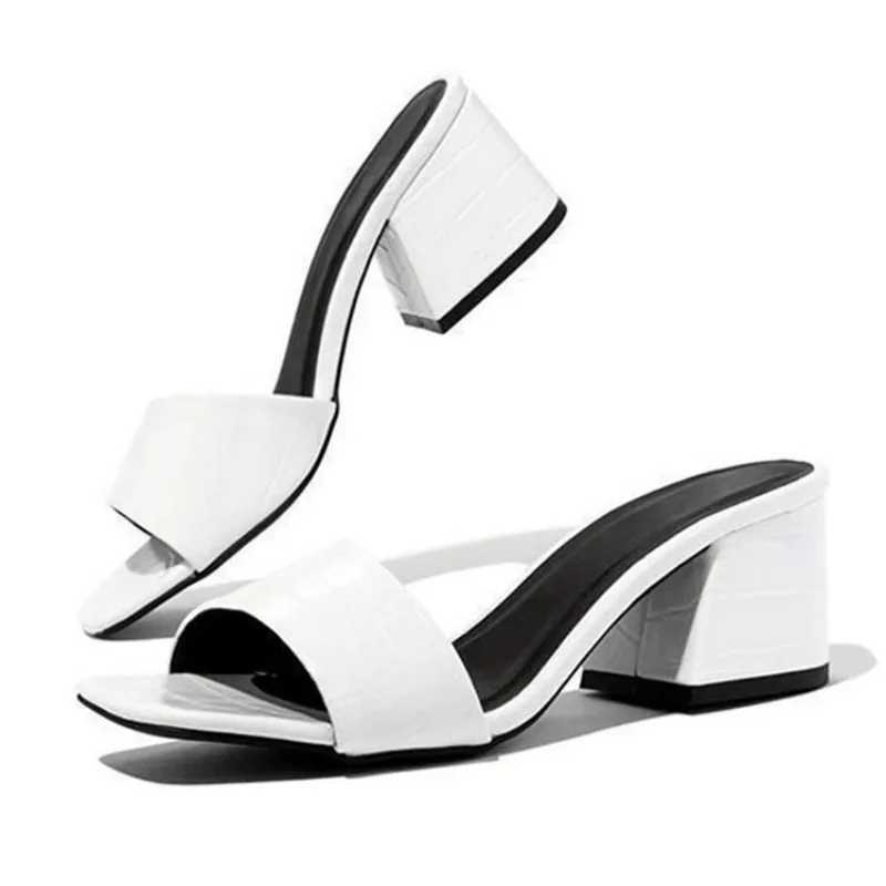 Summer slippers womens Fi shoes womens black large sandals luxury high heels Zapatos De MujerXJ250407