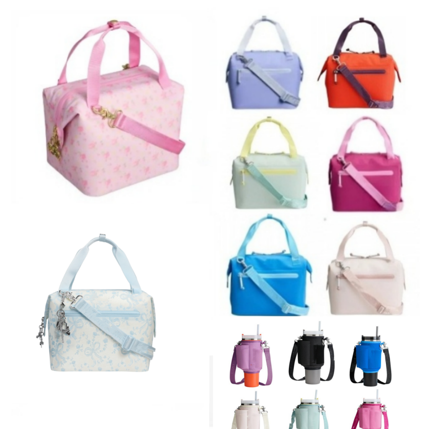 US Warehouse Cooler Bag and Lunch Box All Day Julienne Mini Soft Bag Cooler 10-Can Travel Cooler Bags Holiday Christmas Gifts Coquette Bow Chantilly C