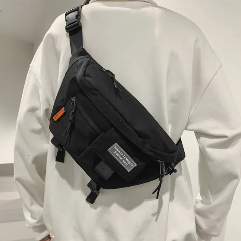 Chest Pack Woman 2025 Street Trend Waist Bag Unisex Outdoor Sports Fanny Pack Shoulder Bag Fashion Nylon Belt Bags Purse 250408
