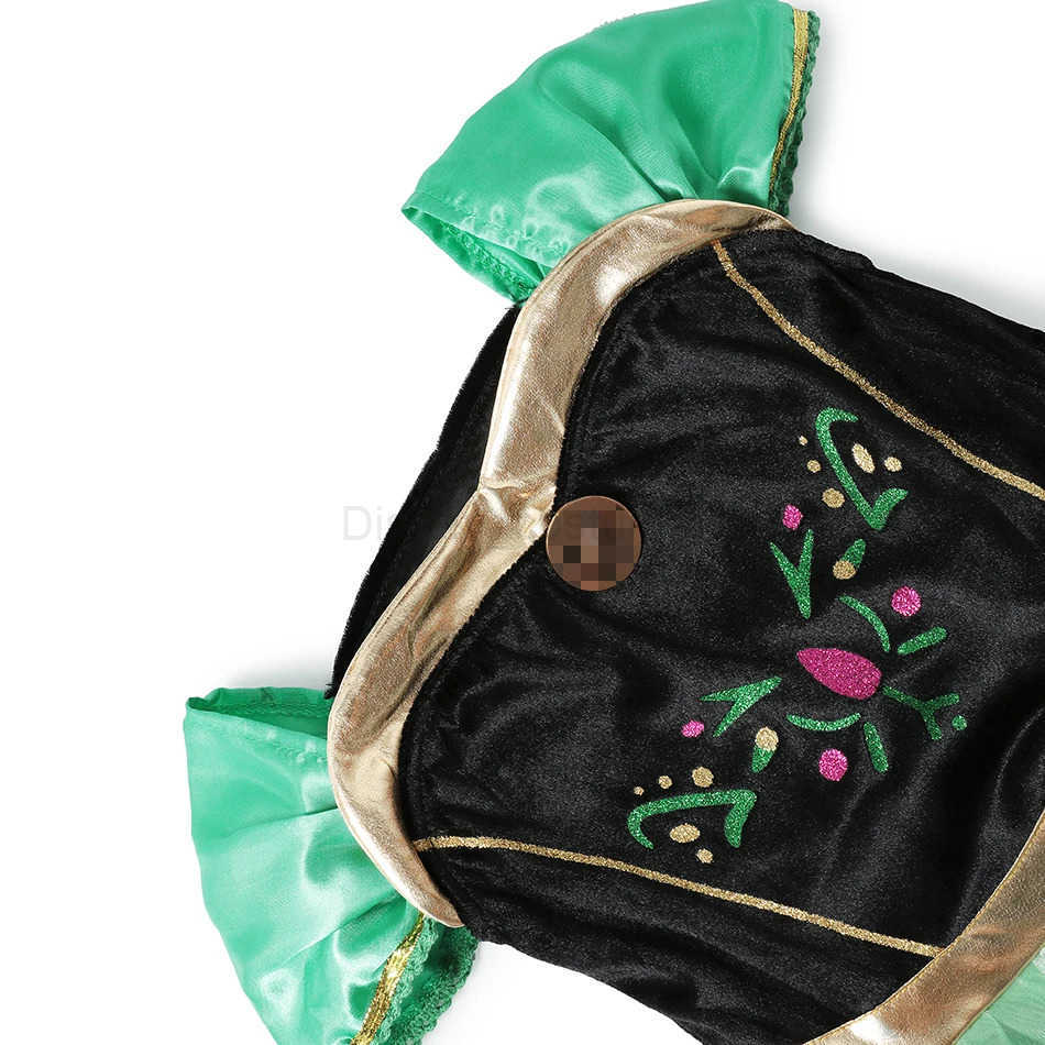 Disney Girl Anna Princess LED illuminated dress Halloween carnival costume party childrens role-playing childrens clothing X250408